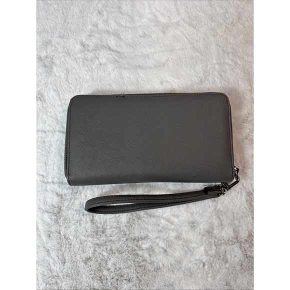 Steve Madden BZippy Zip Around Wallet Silver - Picture 2 of 4